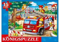 Konigspuzzle ПК15-7844 Пазл-рамка Щенки-спасатели, 15 элементов