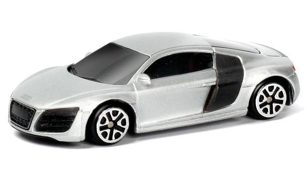 RMZ City 344996S-SIL Машина металлическая Audi R8 V10, 1:64, цвет серебристый
