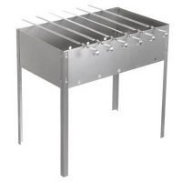 BOYSCOUT 61237 Мангал BOYSCOUT 500х300х500 мм, сборный, + 6 шампуров (нерж.), в картонной коробке