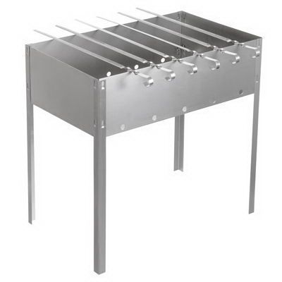 BOYSCOUT 61237 Мангал BOYSCOUT 500х300х500 мм, сборный, + 6 шампуров (нерж.), в картонной коробке