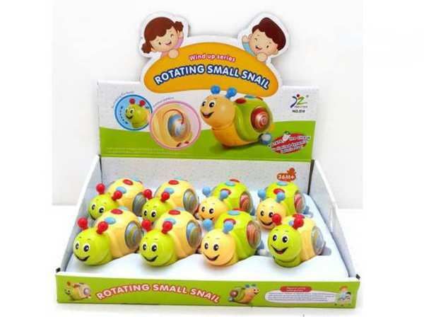 JUNFA 519 Игрушка для малышей. Неваляшка-улитка заводная, 8 шт. в дисплее