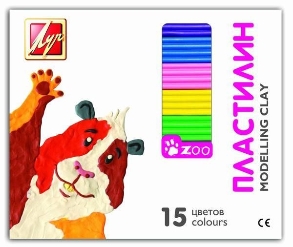 Пластилин Зоо (Мини) 15 цветов