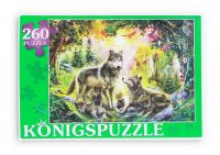 Konigspuzzle ПК260-5863 Пазл Семья волков, 260 элементов