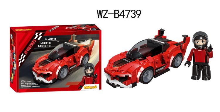Junfa WZ-B4739 Конструктор Junfa Linoos Гоночная машина Взрыв(красный), 170 деталей, резиновые колеса, фигурка пилота Junfa WZ-B4739 Конструктор Junfa Linoos Гоночная машина Взрыв(красный), 170 деталей, резиновые колеса, фигурка пилота