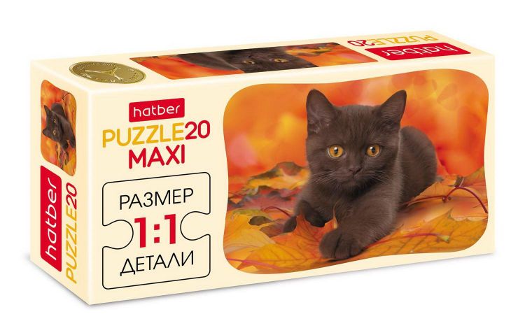 Hatber 20ПЗ5-04223 Пазл MAXI Hatber Котенок 20 элементов, 230Х165мм Hatber 20ПЗ5-04223 Пазл MAXI Hatber Котенок 20 элементов, 230Х165мм