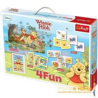 Trefl 00740 Набор игр 4 в 1 - Винни Пух