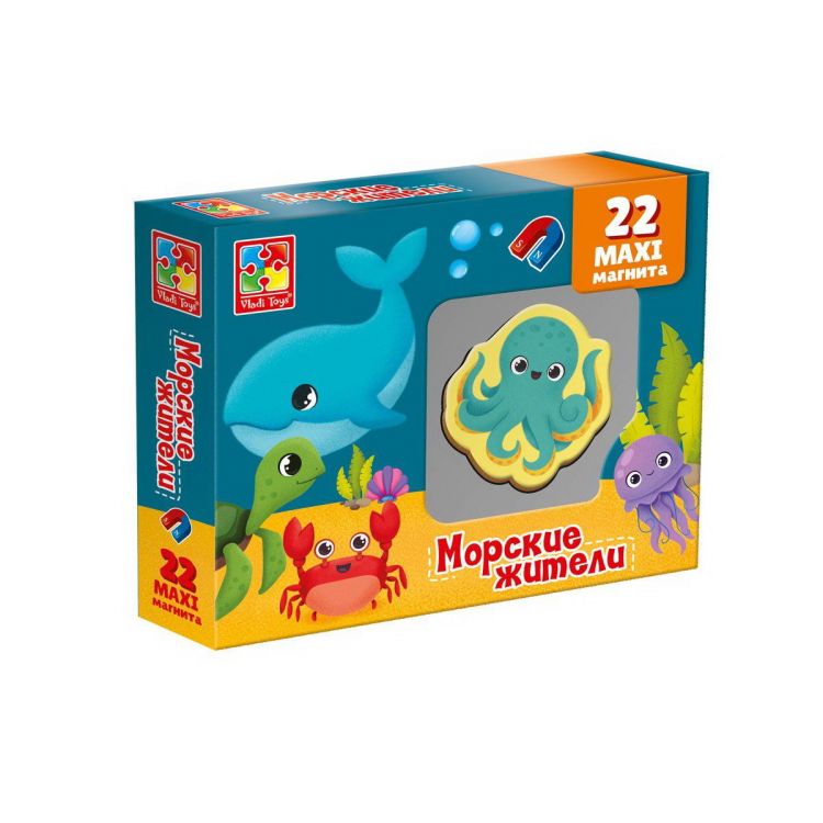 Vladi Toys VT3106-20 Развивающая игра Vladi Toys Набор магнитов Морские жители