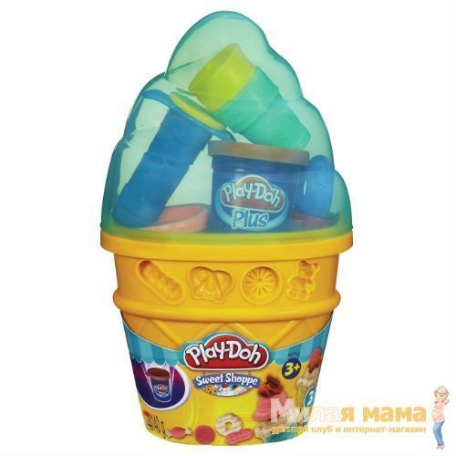 Play-Doh A2743 Игровой набор Контейнер с мороженым, зеленый