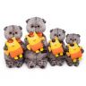 BUDI BASA Ks22-113 Мягкая игрушка Кот Басик с совой, 22 см