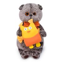 BUDI BASA Ks22-113 Мягкая игрушка Кот Басик с совой, 22 см