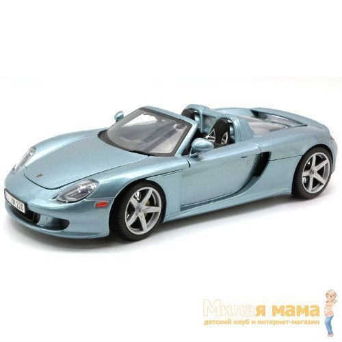 Motormax 73163 Коллекционная модель машины 2004 Porsche Carrera GT, 1:18, серебристая