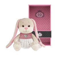Jack&amp;Lin JL-263-20 Мягкая игрушка Maxitoys Jack&amp;Lin Зайка в Белой Юбочке со Звездочками 20 см