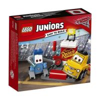 Lego Juniors 10732 Конструктор Лего Джуниорс Пит-стоп Гвидо и Луиджи, Тачки, 75 деталей