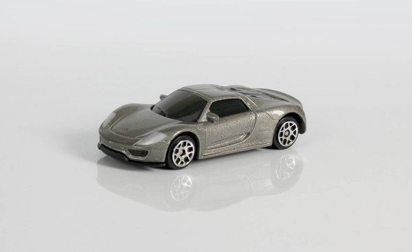 RMZ City 344027S-GR Машина металлическая Porsche 918 Spyder, 1:64, цвет серый