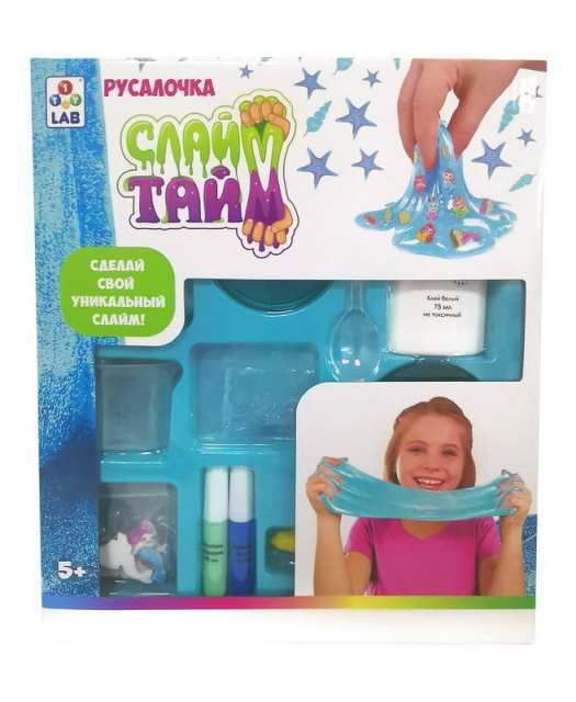 1TOY Т16622 Слайм тайм Набор "Русалочка" в большой коробке с окном 30,5х26,5х4,5 см