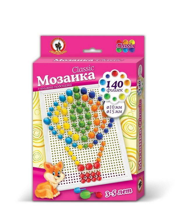 Мозаика Classic Воздушный шар 140 эл, D 10+15 мм, Малая плата