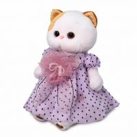 BUDI BASA LK24-056 Мягкая игрушка BUDI BASA Кошка Ли-Ли в нежно-сиреневом платье 24 см