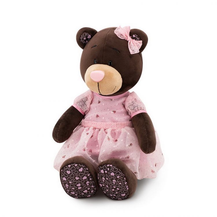Orange Toys М021/30 Медведь девочка Milk Розовый Мусс 30см Orange Toys М021/30 Медведь девочка Milk Розовый Мусс 30см