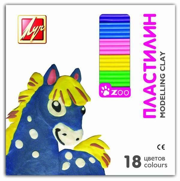 Пластилин Зоо (Мини), 18 цветов