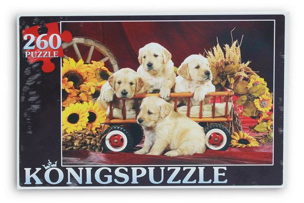 Konigspuzzle ПК260-5873 Пазл Щенки лабрадора, 260 элементов