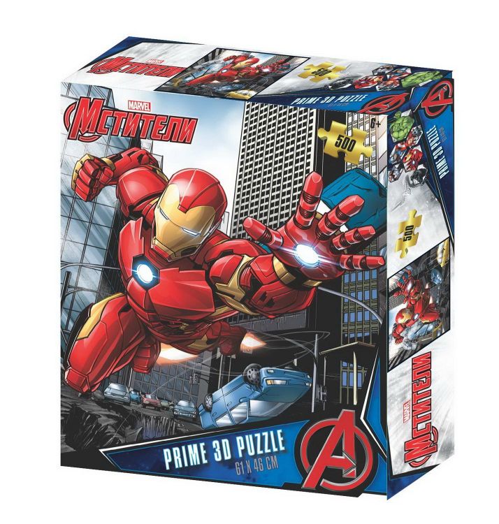 Prime 3D 32625-SBM Пазл Super 3D Мстители 500 элементов Prime 3D 32625-SBM Пазл Super 3D Мстители 500 элементов