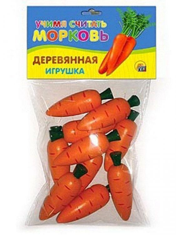 Рыжий Кот ИД-5923 Игрушка деревянная. Учимся считать "Морковь"