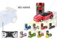 JUNFA 9903A Машинка в пластиковой банке, радиоуправляемая, 12,5х6,6х6,6 см