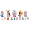 Mattel GXB20 Энчантималс Набор Снежный день с друзьями, 5 кукол с питомцами, 15 см