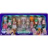Mattel GXB20 Энчантималс Набор Снежный день с друзьями, 5 кукол с питомцами, 15 см