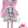 Mattel GXB20 Энчантималс Набор Снежный день с друзьями, 5 кукол с питомцами, 15 см
