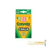 Crayola 0281 Набор цветных мелков с пониженным выделением пыли, 12 шт.