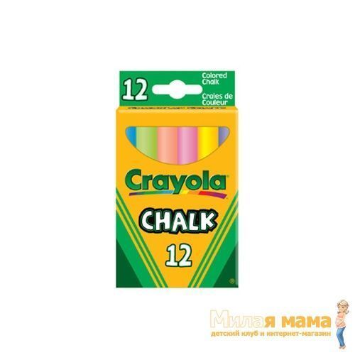 Crayola 0281 Набор цветных мелков с пониженным выделением пыли, 12 шт.
