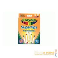 Crayola 7509 Набор тонких фломастеров "Супертипс" ярких цветов, 12 шт.