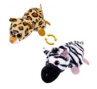 AB toys M5018 Мягкая игрушка Перевертыши Зебра/Леопард, 16 см