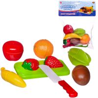 ABtoys (АБтойс) PT-00468/фрукты Игровой набор ABtoysПомогаю Маме. Набор продуктов для резки на липучках Фрукты, 14 предметов