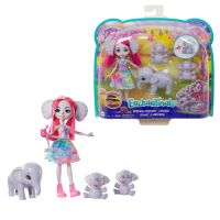 Mattel GTM30 Энчантималс Игровой набор Кукла Эсмеральда Слонни и семья