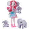 Mattel GTM30 Энчантималс Игровой набор Кукла Эсмеральда Слонни и семья