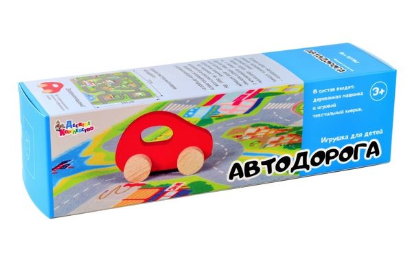 Десятое королевство 03702ДК Коврик для детей "Автодорога" с машинкой (1 машинка, коврик 71х54 см) Десятое королевство 03702ДК Коврик для детей "Автодорога" с машинкой (1 машинка, коврик 71х54 см)