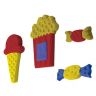 Масса для лепки ТМ "Эластик" Candy land, 3 цвета, 4 формочки