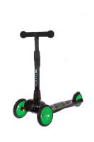 Buggy Boom 003-0285 Самокат детский трехколесный АЛЬФА (Buggy Boom Alfa Model) с цветным колесом (зеленый 85)