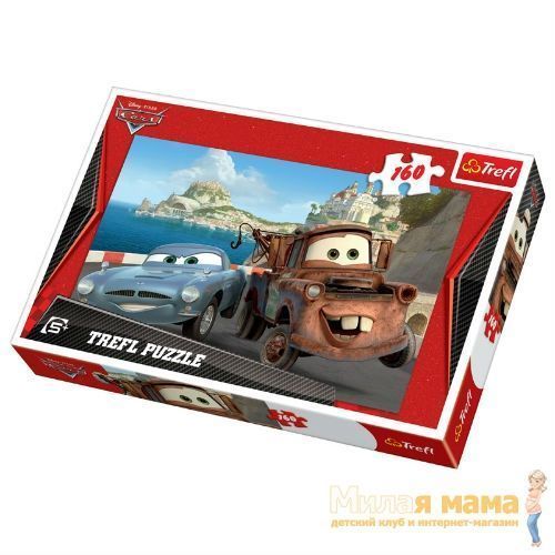 15196-0-160-detaley---metr-i-finn-360.jpg Trefl 15196 Пазл Тачки Мэтр и Финн, 160 деталей