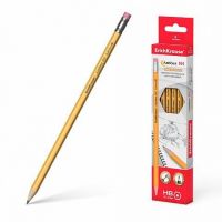ErichKrause 45601ЕК Карандаш ErichKrause Amber 101 HB чернографитный шестигранный карандаш с ластиком