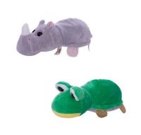 AB toys M5019 Мягкая игрушка Перевертыши Лягушка/Носорог, 16 см