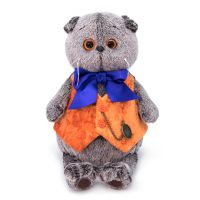 BUDI BASA Ks22-114 Мягкая игрушка Кот Басик в жилете с часами, 22 см