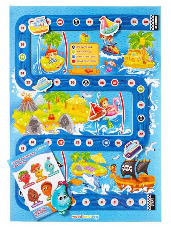 Woodlandtoys 225103 Настольная игра Woodlandtoys В поисках сокровищ 19,5*27,5