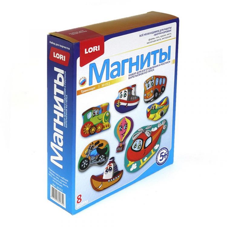 LORI М-011 Набор для творчества LORI Фигурки на магнитах Транспорт LORI М-011 Набор для творчества LORI Фигурки на магнитах Транспорт
