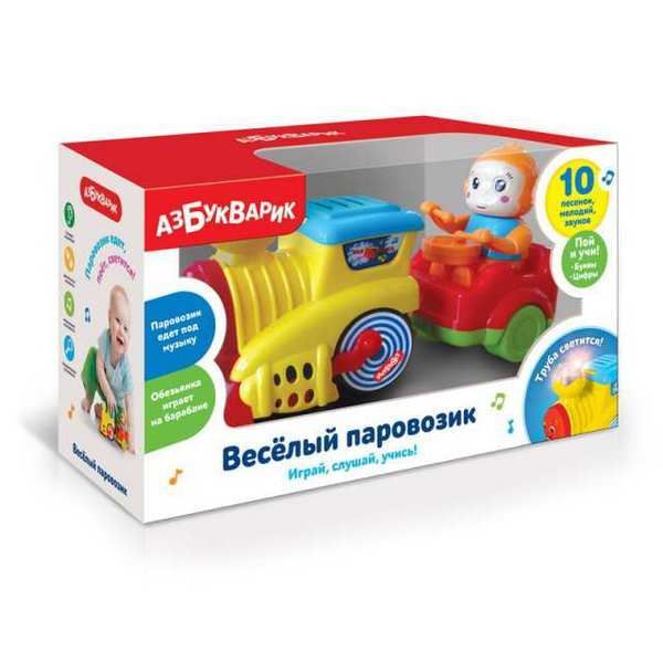 АЗБУКВАРИК 28430-9 Паровозик веселый Желтый