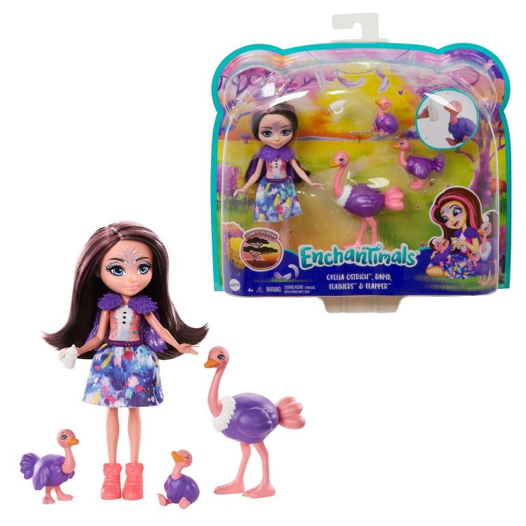 Mattel GTM32 Энчантималс Игровой набор Кукла Офелия Страусси и семья
