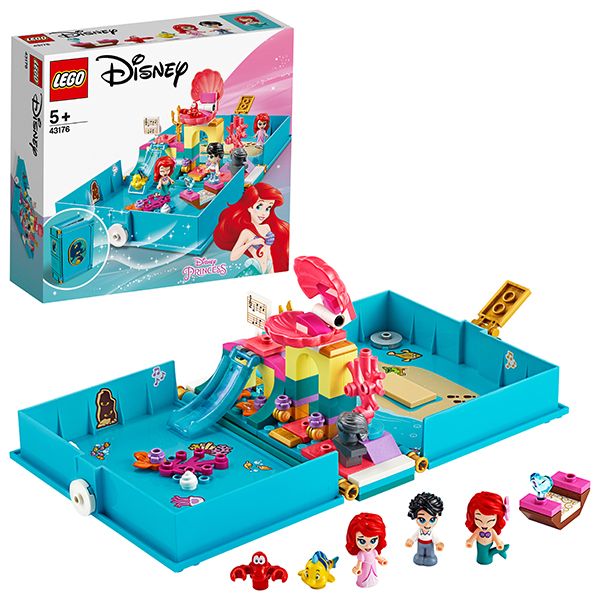 Lego 43176 Disney Princess Конструктор Лего Принцессы Дисней Книга сказочных приключений Ариэль, 105 деталей