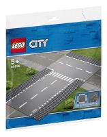 Lego City 60236 Конструктор Лего Город Supplementary Прямой и Т-образный перекрёсток, 2 детали